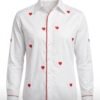 Camisa Corazones Bordados